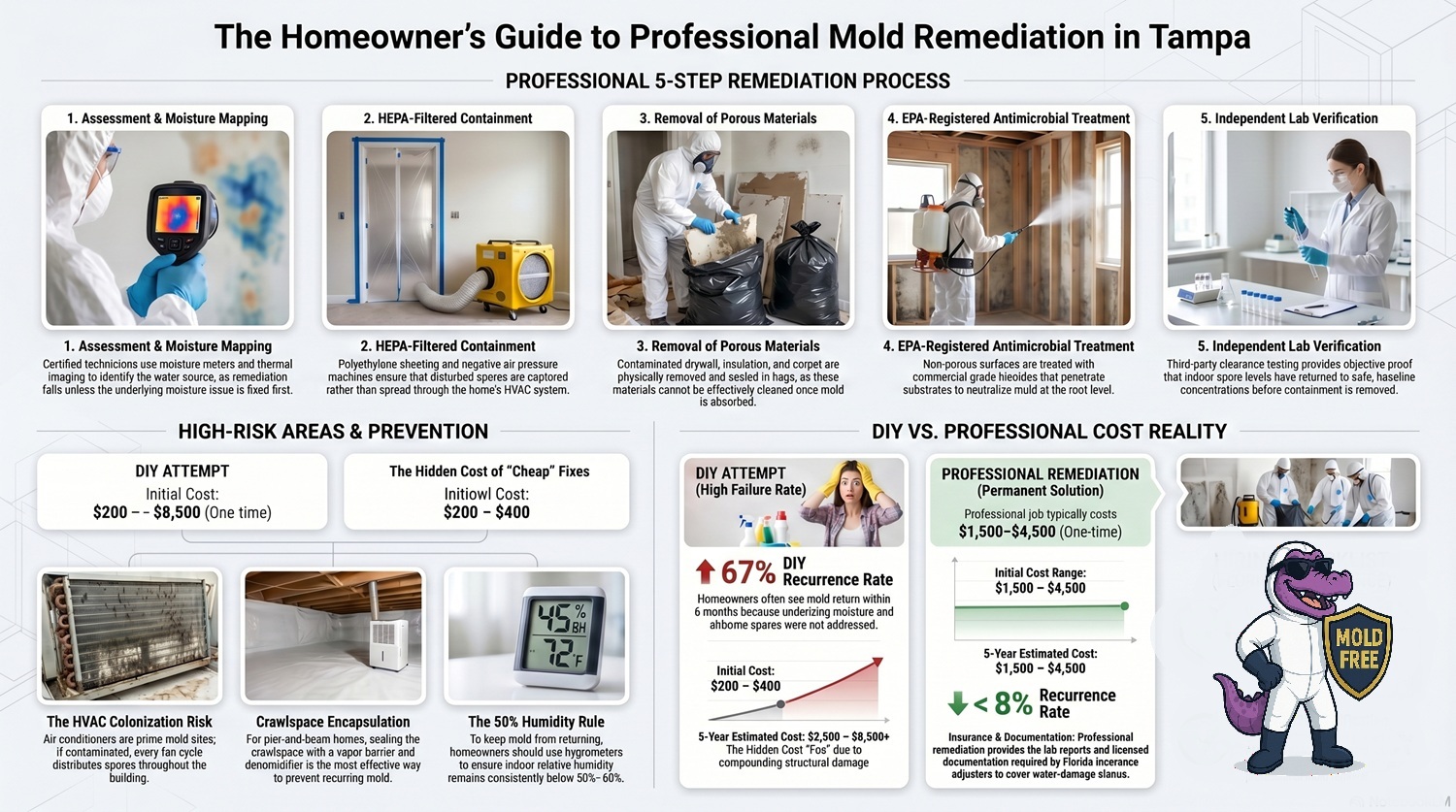 Mold Remediation in Tampa – 5 Articles About Mold Remediation Information For Homeowners