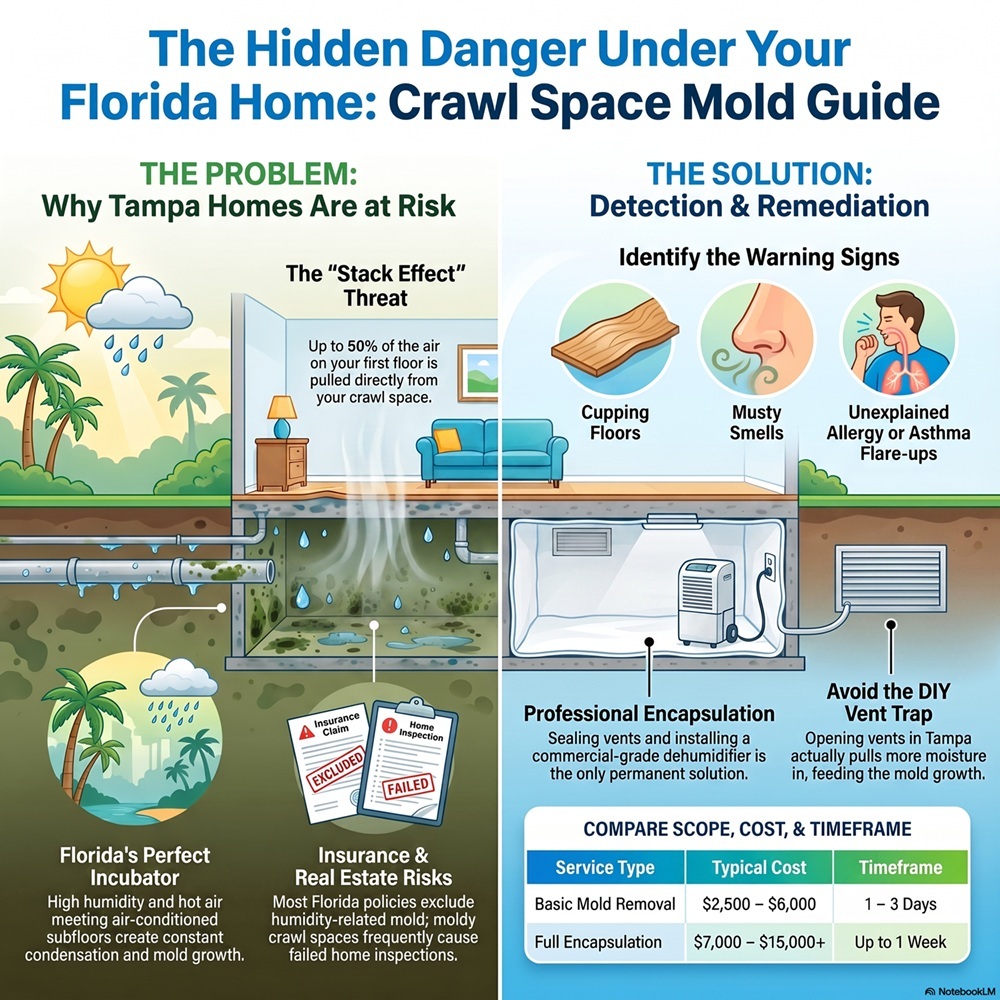 11 Questions Homeowners Ask About Crawl Space Mold Removal In Tampa Bay