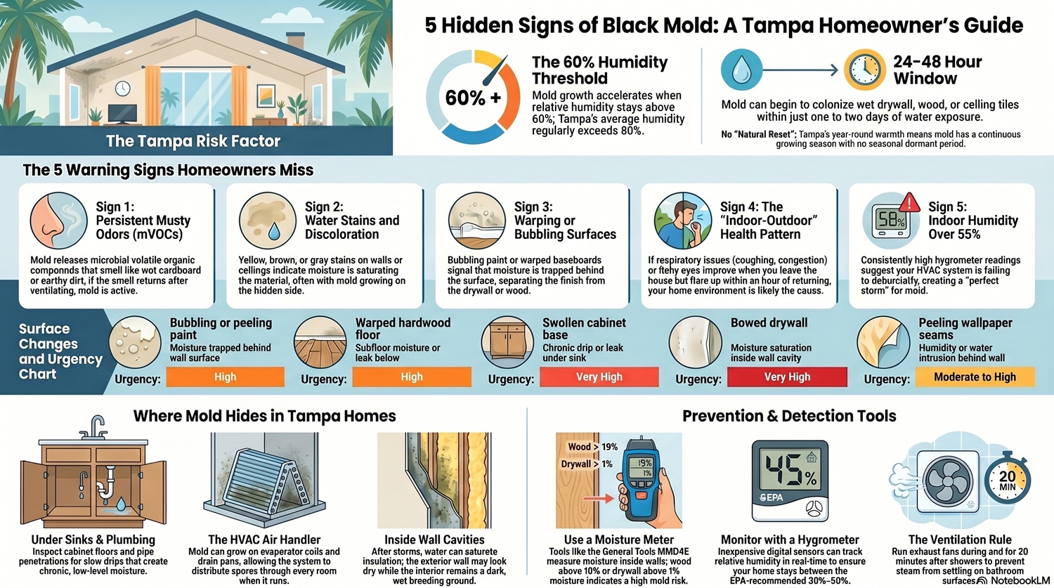 5 Signs Of Black Mold Every Tampa Homeowner Misses Until Too Late