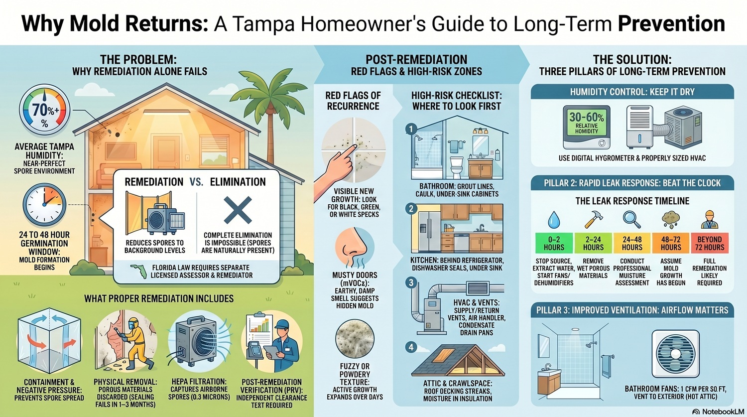 Does Mold Come Back After Mold Remediation In Tampa?