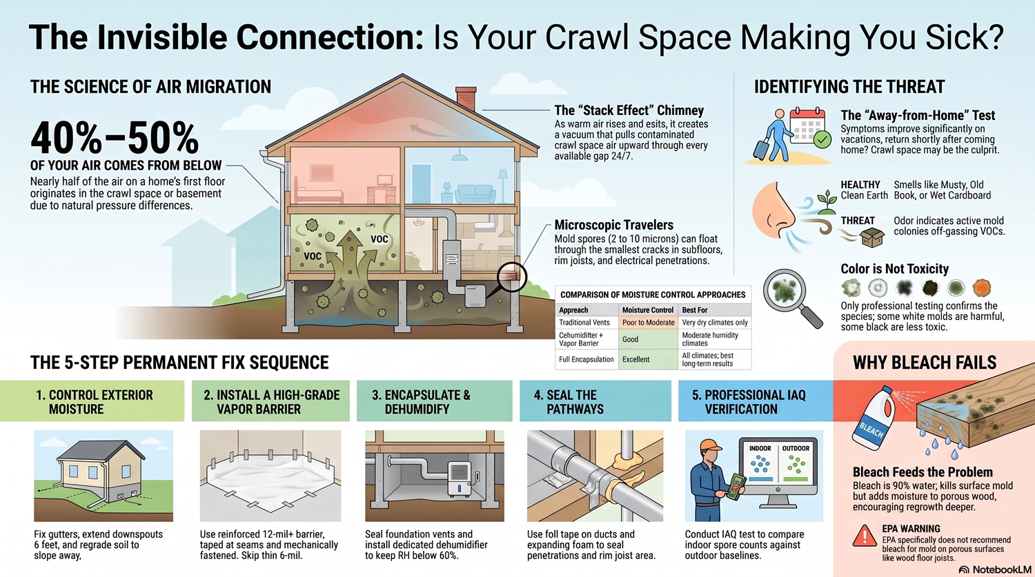 Does Mold In My Crawl Space Affect The Air I Breathe Inside