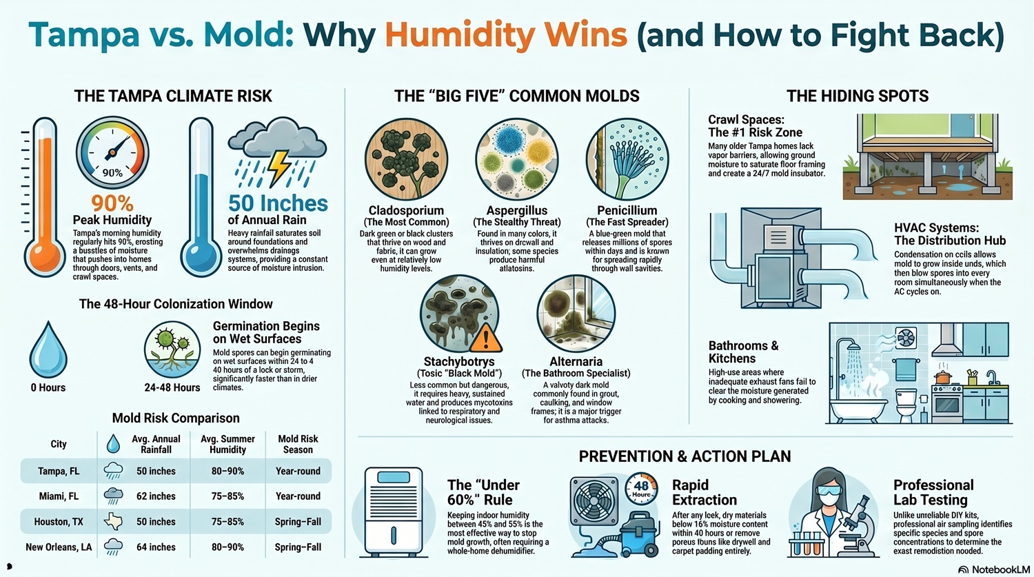 Does Tampa’s Humidity Cause More Mold Problems Than Other Cities