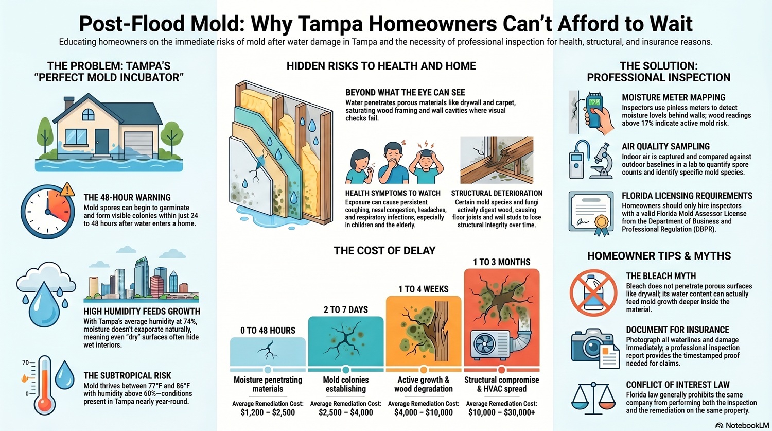 Should I Get A Mold Inspection After A Flood Or Water Damage In Tampa?