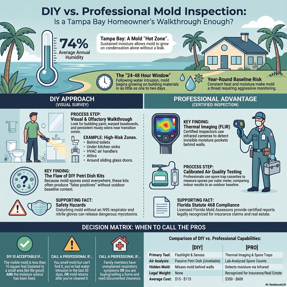 Can I Do My Own Mold Inspection In Tampa Bay