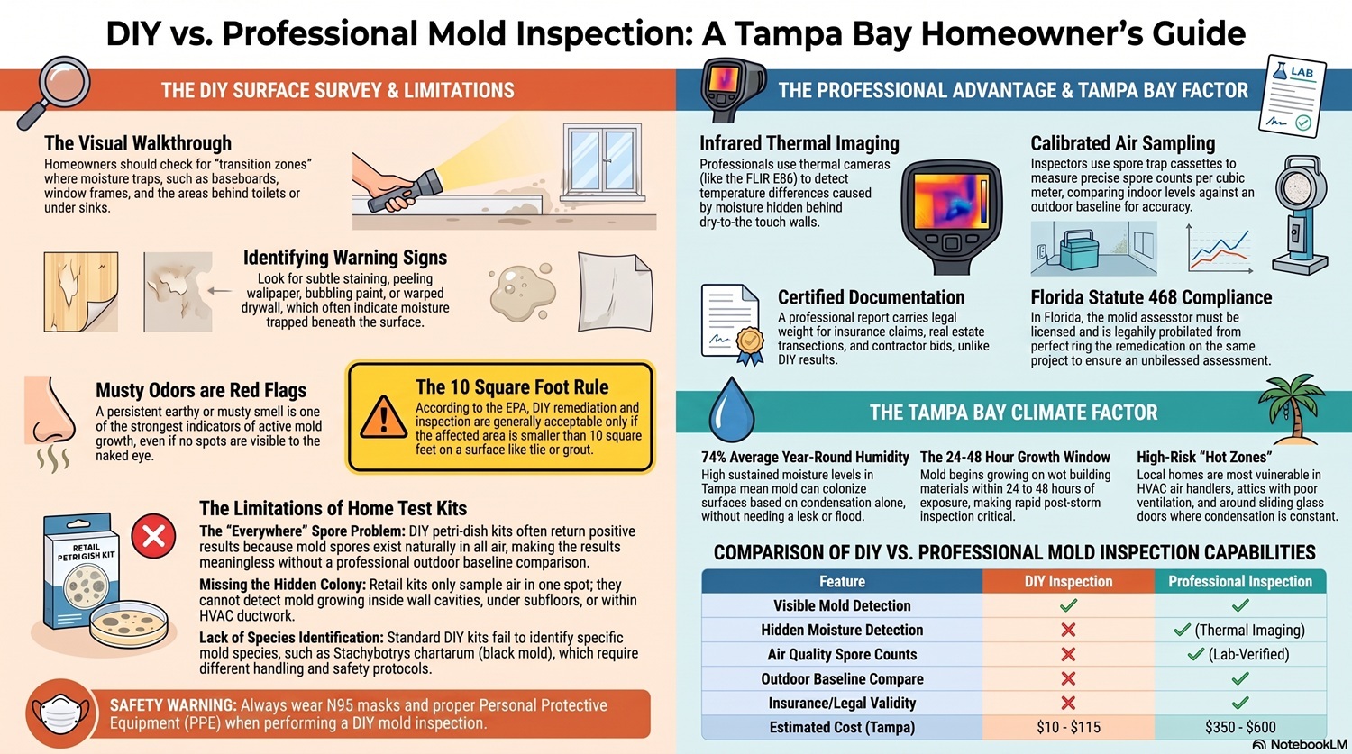 Can I Do My Own Mold Inspection In Tampa Bay